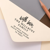 ラヴはっきりしたィーカスタム名付き差出人住所 セルフインキングスタンプ