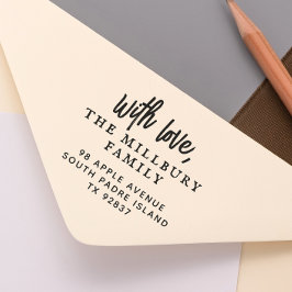 ラヴはっきりしたィーカスタム名付き差出人住所 セルフインキングスタンプ