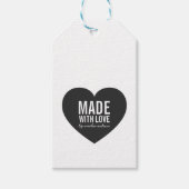 ラヴはっきりしたハートクラフト製の縦型 ギフトタグ (正面)
