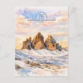 ラヴァレットの三峰 | 水彩画の山々 ポストカード (正面)