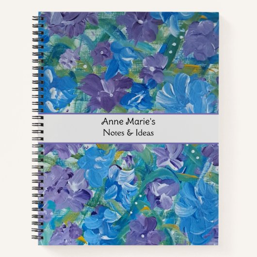 ラヴァンダルバラパーソナライズされたノート ノートブック (正面)