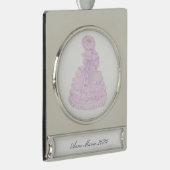 ラヴァンダーアザレアトレイルメイドウォーター色 シルバープレートバナーオーナメント (右)