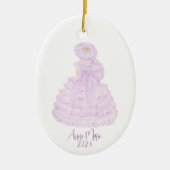 ラヴァンダーアザレアトレイルメイドウォーター色 セラミックオーナメント (正面)