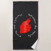 ラヴァンドゥベルソーデュモンデパラディスシュルテール ビーチタオル (正面)