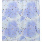 ラヴァンドルゴールデンスターパターン シャワーカーテン (正面)