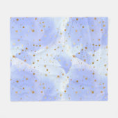 ラヴァンドルゴールデンスターパターン フリースブランケット (正面(横))