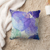 ラヴァンドール&ブルー抽象芸術枕 クッション (ブランケット)