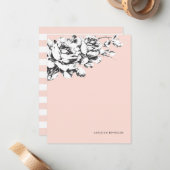 ラヴィアンバラフローラ文房具 – ピンク ノートカード (正面/裏面インサイチュ)