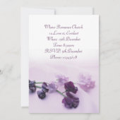 ラヴィサントなライラックとパープルの花の結婚式招待状 招待状 (裏面)