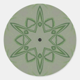 ラヴィシュオングリーンケルト結び目模様スター ラウンドシール