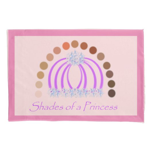 ラヴィシュオンヘアメイクアッププリンセスレインボー 枕カバー (正面)