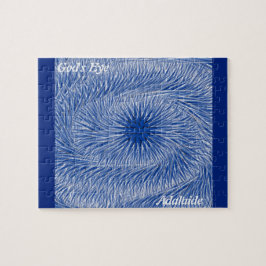 ラヴィシュオンモノグラムカラーブルーゴッドアイを洗う ジグソーパズル