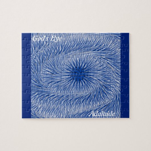 ラヴィシュオンモノグラムカラーブルーゴッドアイを洗う ジグソーパズル (横)