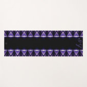 ラヴィシュオンモノグラムブラックパープルピップドエッジング ヨガマット (正面(横))