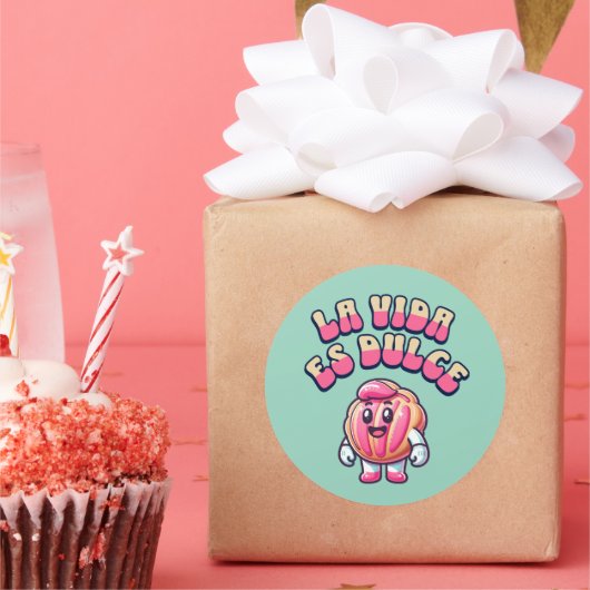 ラヴィダエスドゥルチェコンチャローザパンダースシャツ ラウンドシール (パーティー)