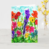 ラヴィチ空白のュ来ード「私と」 カード (黄色い花)