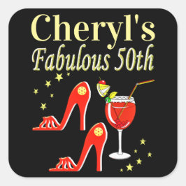 ラヴィッシングレッド50th誕生日DIVAデザイン スクエアシール