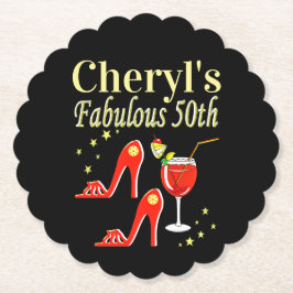 ラヴィッシングレッド50th誕生日DIVAデザイン ペーパーコースター