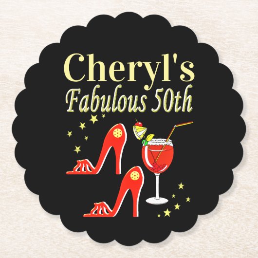 ラヴィッシングレッド50th誕生日DIVAデザイン ペーパーコースター (正面)