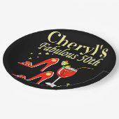 ラヴィッシングレッド50th誕生日DIVAデザイン ペーパープレート (アングル)