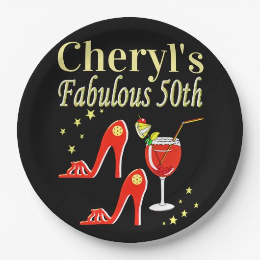 ラヴィッシングレッド50th誕生日DIVAデザイン ペーパープレート (正面)