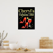 ラヴィッシングレッド50th誕生日DIVAデザイン ポスター (キッチン)