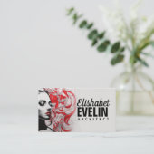 ラヴィッシング赤いヘアスタイルgye456 名刺 (スタンド正面)