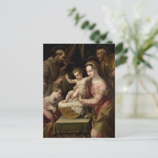 ラヴィニア・フォンタナ・ポスによる聖徒の聖家 ポストカード (スタンド正面)