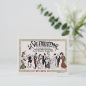 ラヴィパリジェンヌフランスヴィンテージポスター1905 ポストカード (スタンド正面)