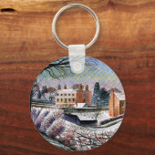 ラヴィリオス - 冬の教会牧師館 キーホルダー (正面)