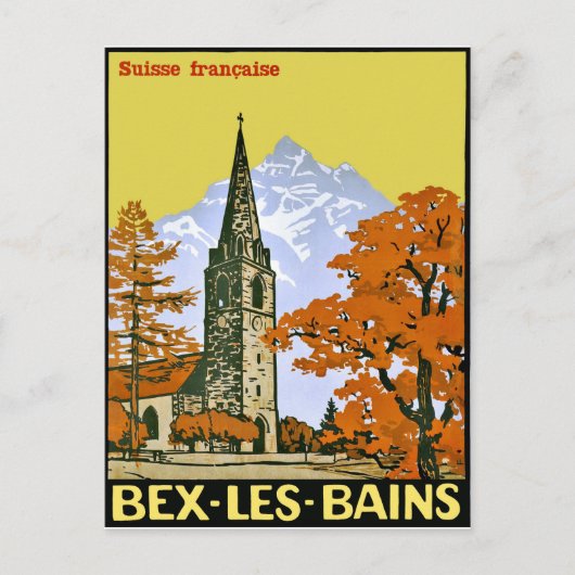 ラヴィーレバン，スイスの村，ヴィンテージ ポストカード (正面)