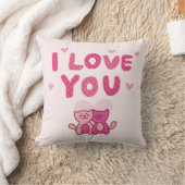 ラヴィー猫ピロー – かわいいカップル枕 クッション (ブランケット)