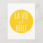 ラヴィ・エスト・ベル、人生は美しい、フランスの引用文 ポストカード (正面)