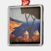 ラヴェロサレルノイタリアビューオブアマルフィコースト メタルオーナメント (左)