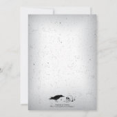 ラヴェンと髑髏のゴシックウェディング ブライダルシャワー 招待状 (裏面)