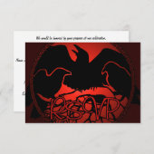 ラヴェンアートのRSVP招待状 - オーダーメイドのネイティブアートカード 招待状 (正面/裏面)