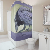 ラヴェンオリジナルウォーターカラーバイミランダプリント シャワーカーテン (インサイチュ)