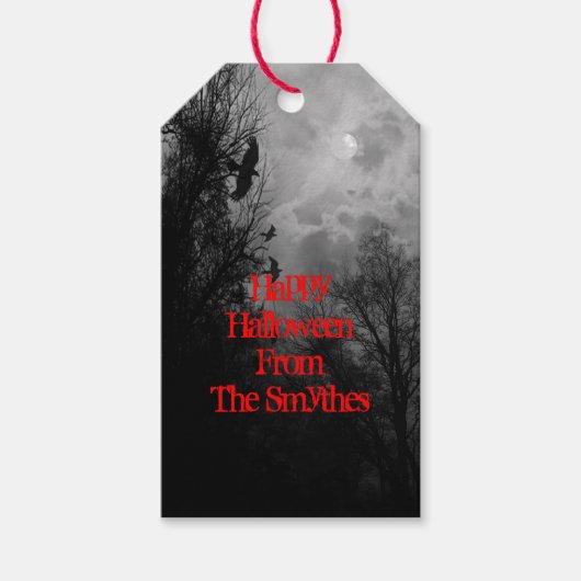ラヴェンカスタムス幽霊のよく出るギフトラベルとハロウィーンスカイ ギフトタグ (正面)