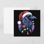 ラヴェンサンタクリスマスツリー点灯 Xmas 面白い シーズンカード (正面/裏面)