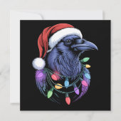 ラヴェンサンタクリスマスツリー点灯 Xmas 面白い シーズンカード (正面)