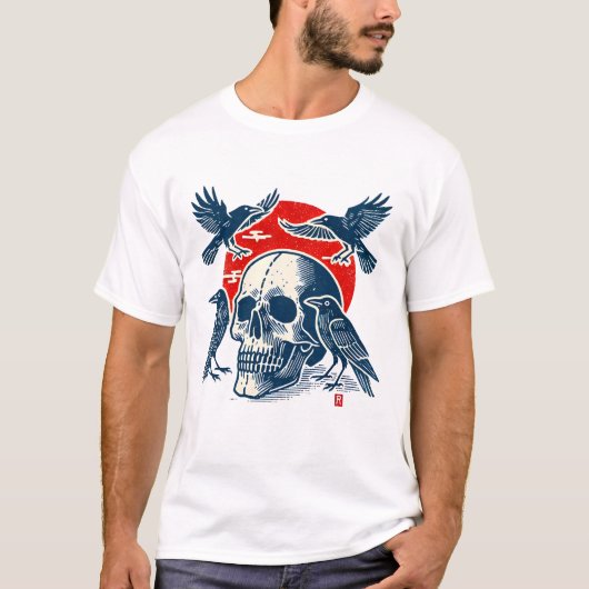 ラヴェンスとスカル Tシャツ (正面)