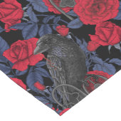 ラヴェンスとバラとダークブルー離れ ショートテーブルランナー (コーナー)