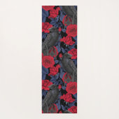 ラヴェンスとバラとダークブルー離れ ヨガマット (裏面)