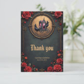 ラヴェンスとバラのゴシック様式の馬車。 サンキューカード (スタンド正面)