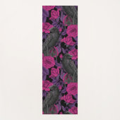 ラヴェンスとピンクのバラ ヨガマット (正面)