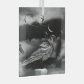 ラヴェンスと三日月の神秘的な魔法 ガラスオーナメント (正面右)