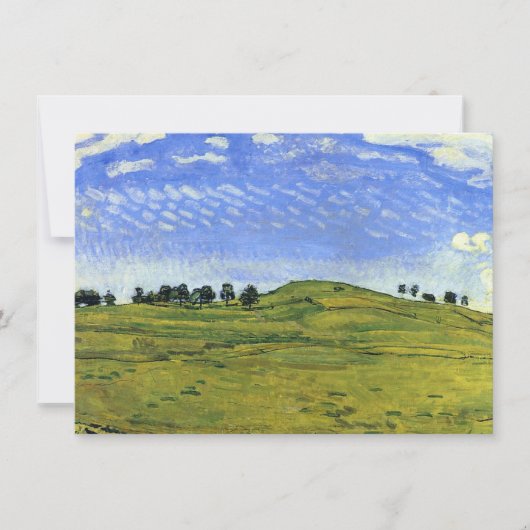 ラヴェンスを持つ丘の風景(by Ferdinand Hodler) カード (正面)
