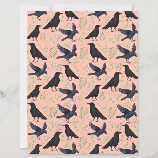 ラヴェンスゴシックハロウィーンスクラップブック紙インオレンジ (正面)