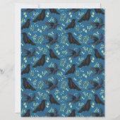 ラヴェンスゴシックハロウィーンスクラップブック紙インブルー (正面)