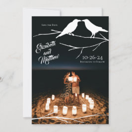 ラヴェンスゴシック結婚式の日付を保存 招待状